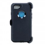 Premium Armor Heavy Duty Case with Clip for iPhone 8 / 7 / 6S / 6 (Black Black)